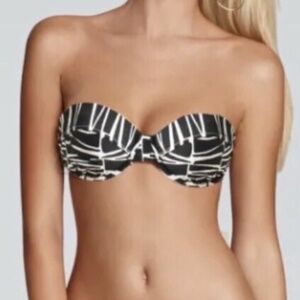 Trina Turk Cozumel Pushup Bikini Top Halter Removable Strap Bathing Suit Size 10
